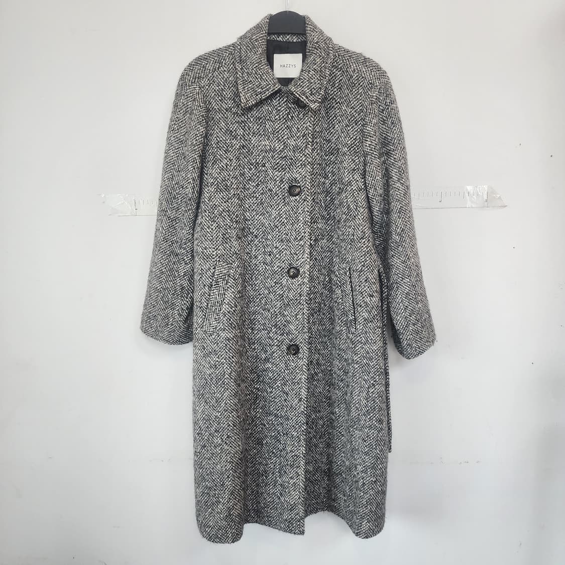 헤지스 헤링본 롱코트 상품이미지1