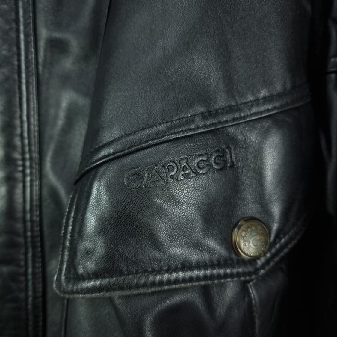 [빈티지] 리얼 쉽스킨 양가죽 카라 퍼 레더 봄버 자켓 블랙 M18966 상품이미지5