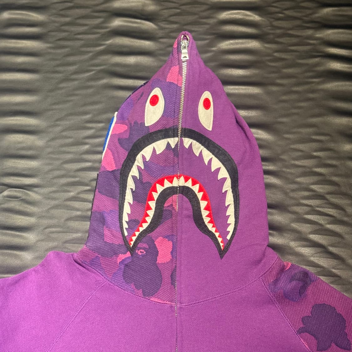 베이프  샤크후드 집업 퍼플 상품이미지3