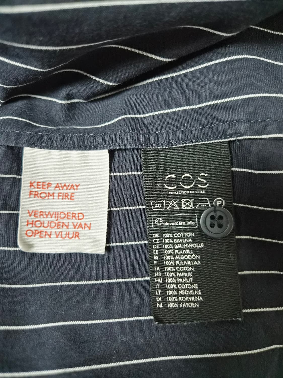 코스Cos 스트라이프 반팔 셔츠 S사이즈 - S282 상품이미지5