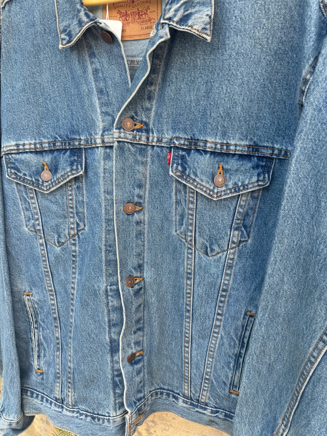 90s levis 리바이스 3rd usa made 데님 트러커 자켓 xl 상품이미지3