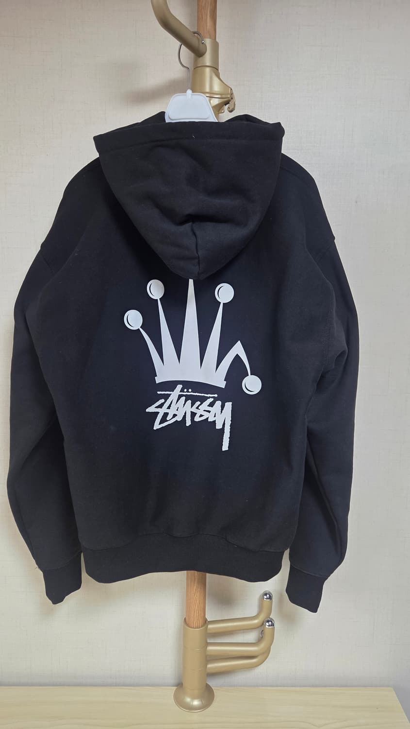 스투시 블랙 크라운 후드티 상품이미지2
