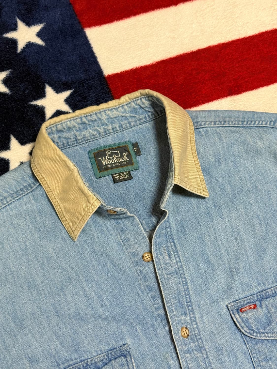 울리치데님셔츠woolrich denim shirt 빈티지데님셔츠 워크셔츠 상품이미지6