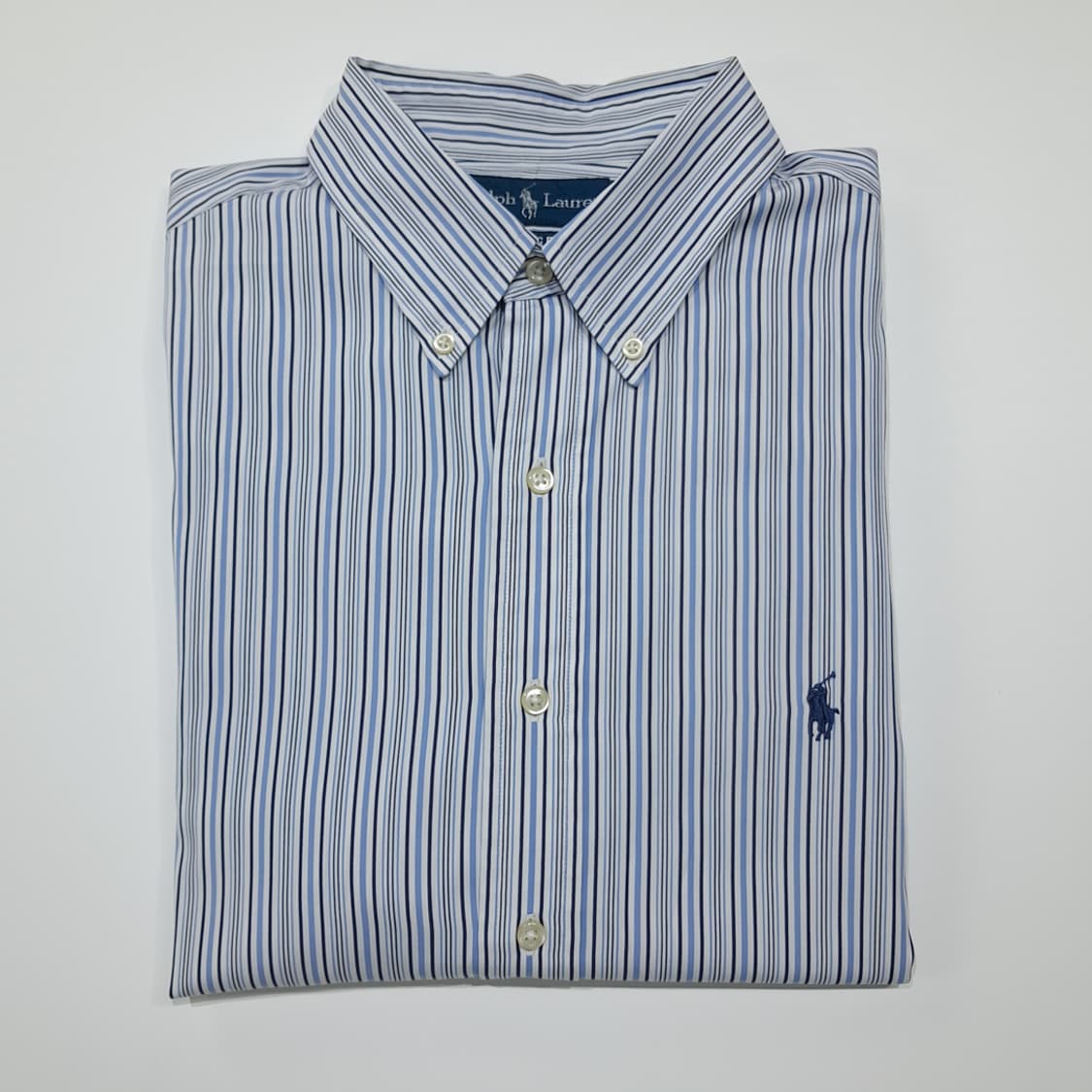 CK070 XL 폴로 00s 블루 멀티 스트라이프 셔츠 남방 상품이미지7