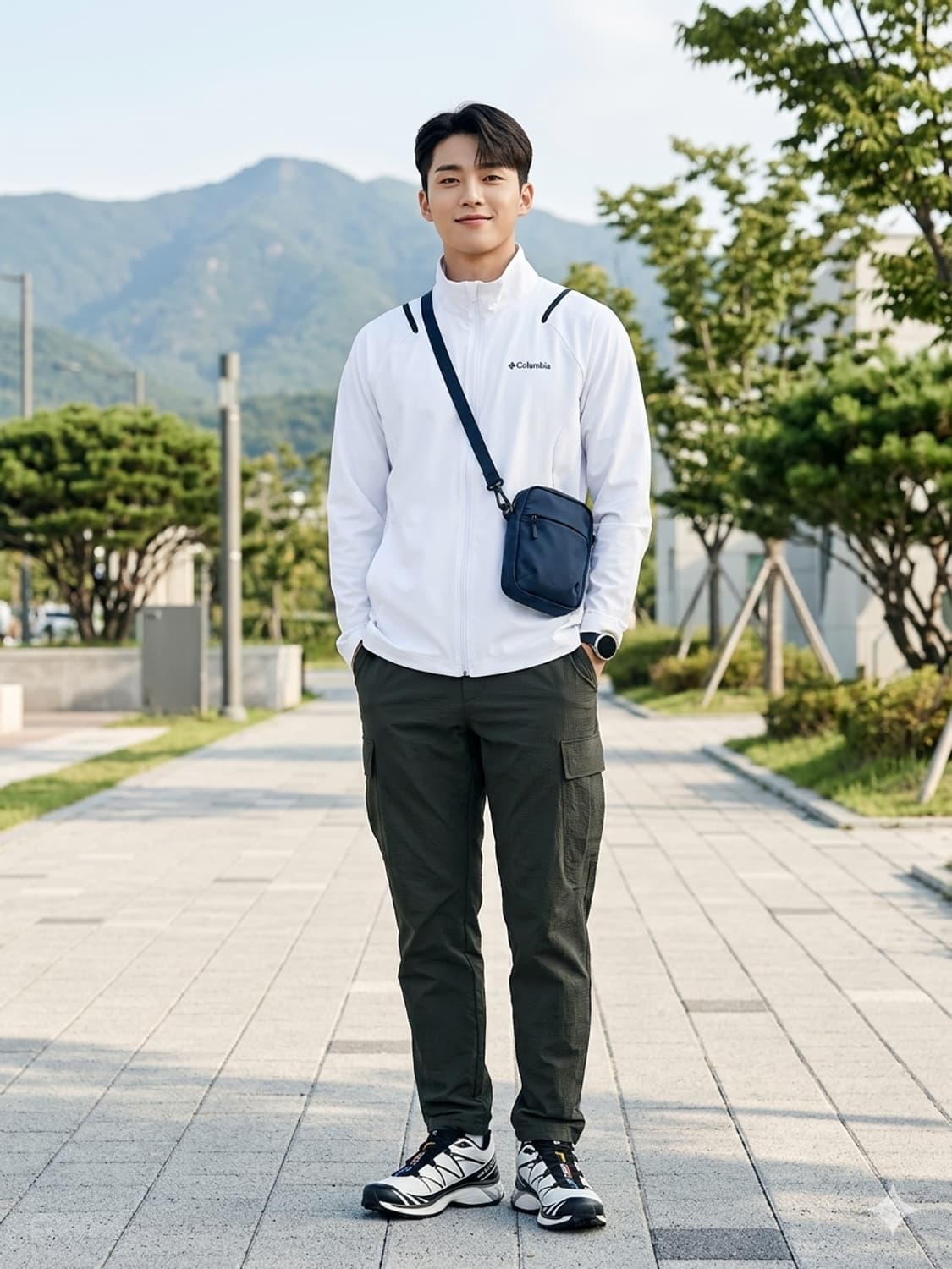 컬럼비아(Columbia) 스판 나일론 집업 자켓 바람막이 상품이미지1