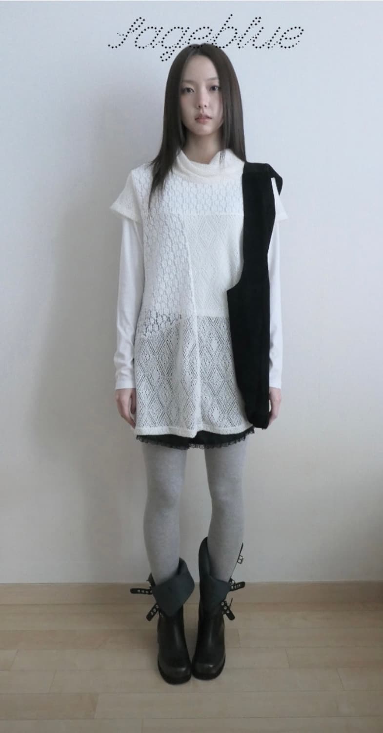 세이지블루 mellow vest (ivory) 상품이미지2