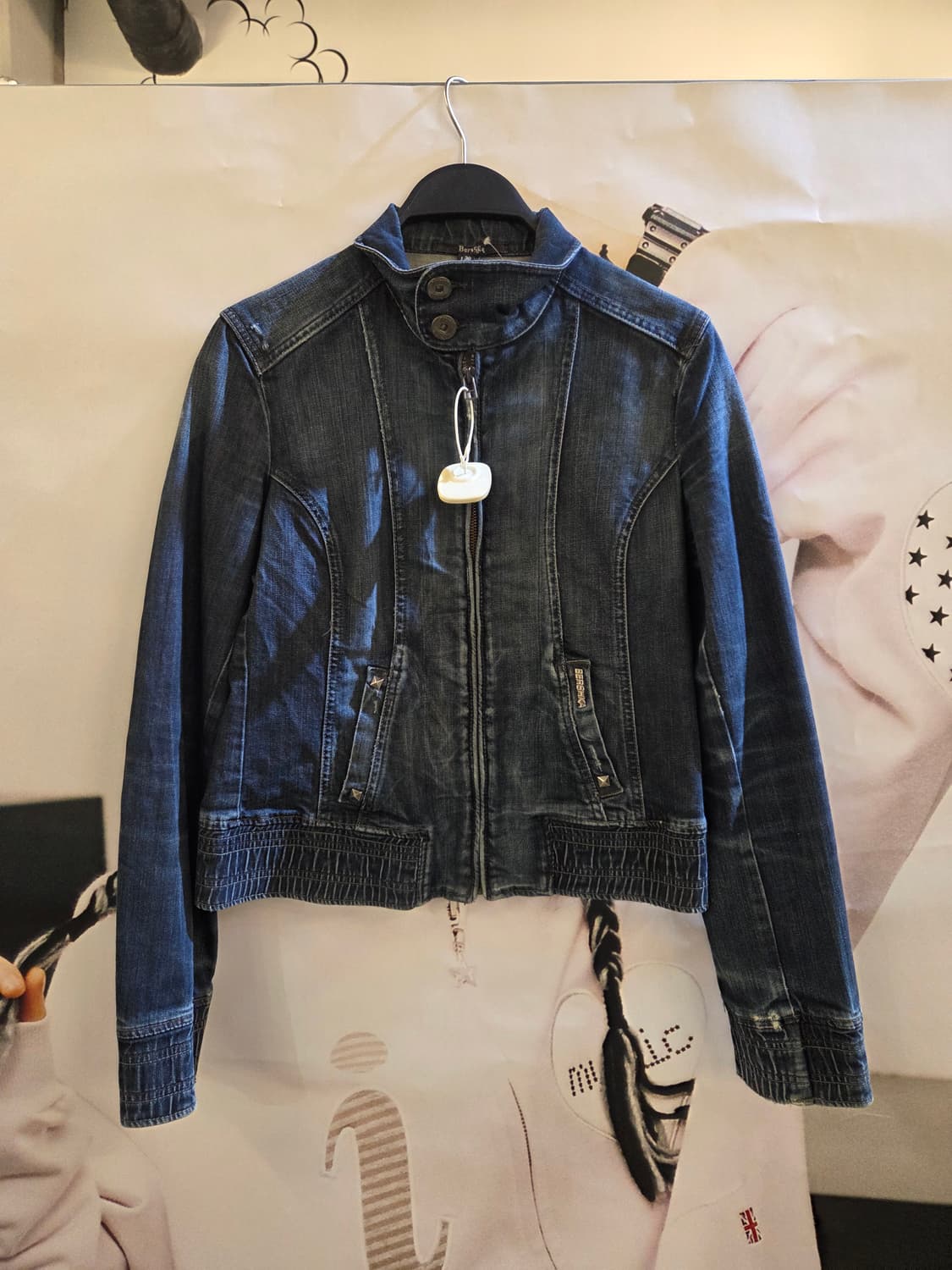 VINTAGE Y2K 중청 하이넥 데님자켓💯 상품이미지1