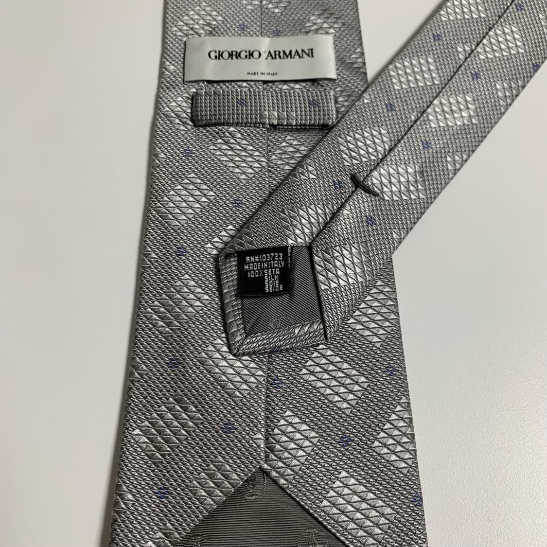 조르지오 아르마니(ARMANI) 기하학적패턴 명품넥타이 정장패션 A+등급 상품이미지7