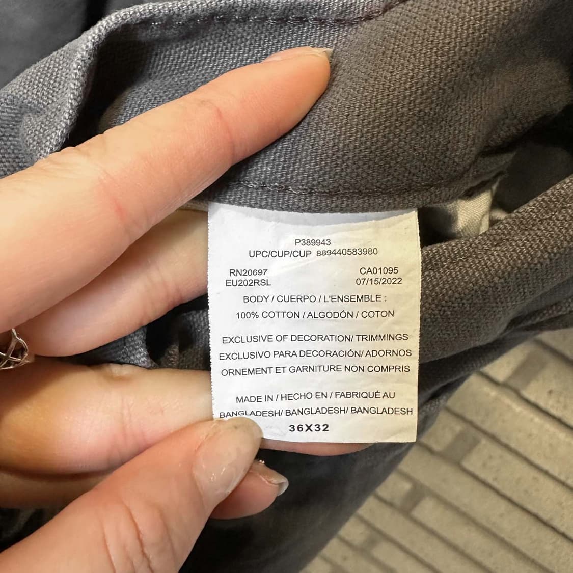 디키즈 워크 카펜터 팬츠 릴렉스드 핏 디테일 그레이 상품이미지6