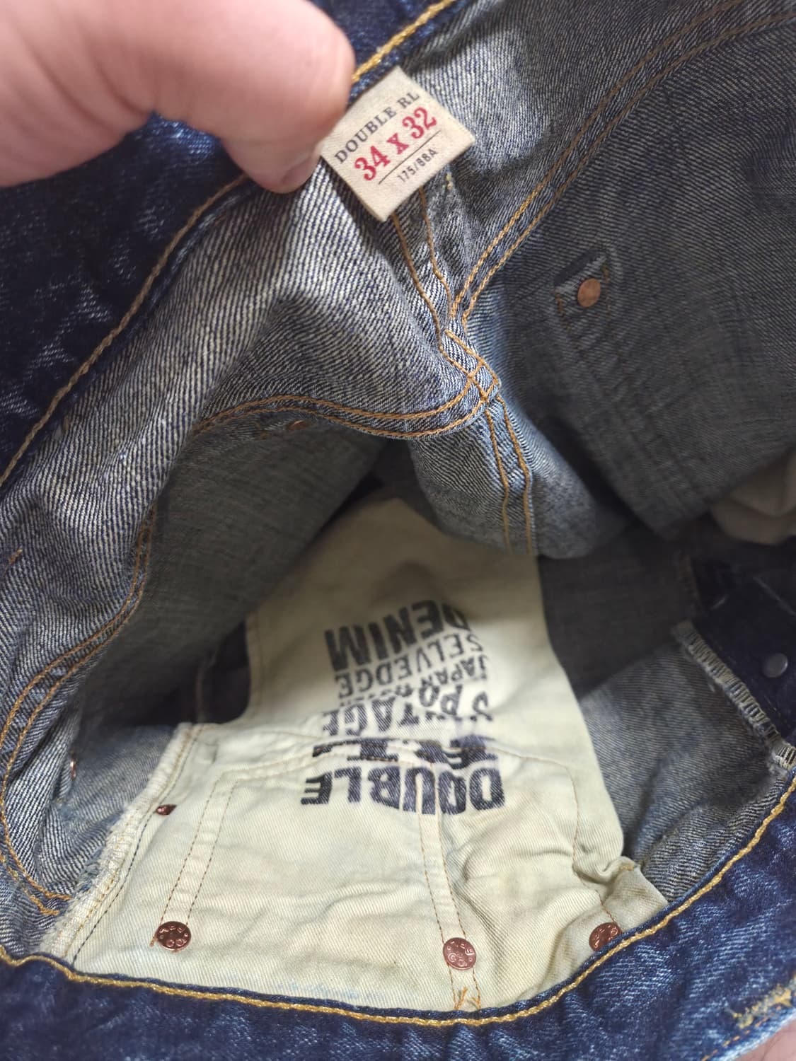 RRL(더블알엘) 빈티지 5포켓 기빈스진 34X32 팝니다 상품이미지3