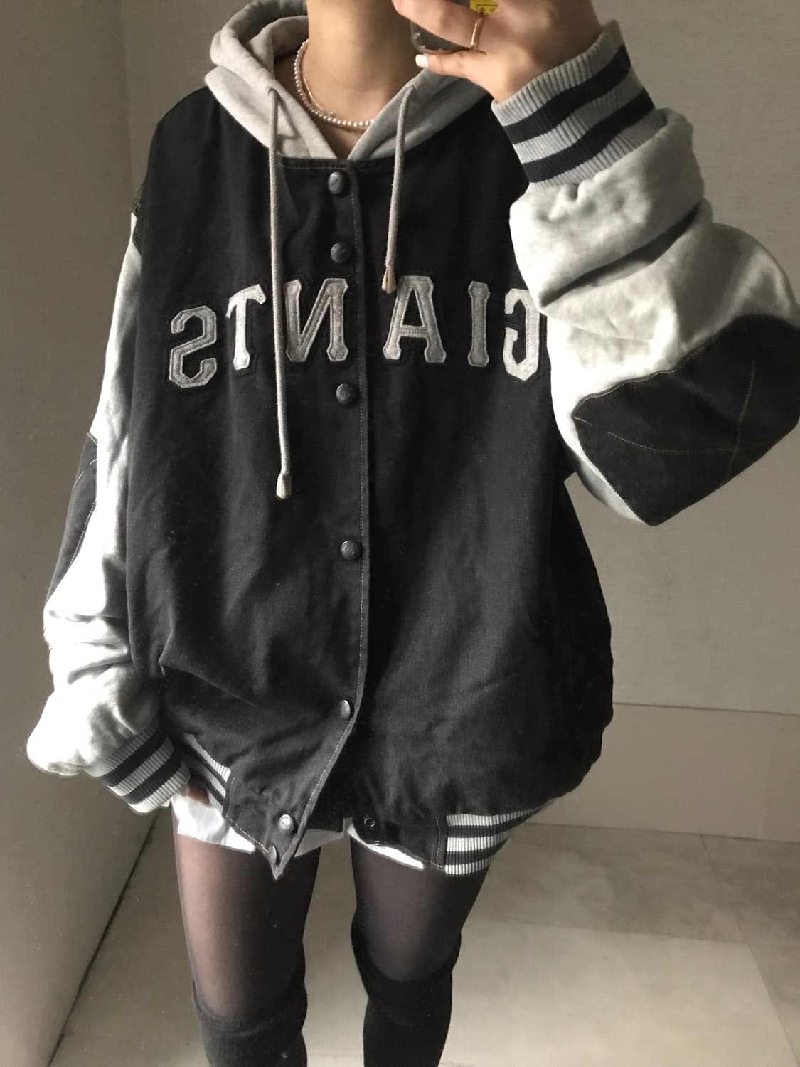 MLB 오버핏 데님 바시티 자켓 상품이미지2