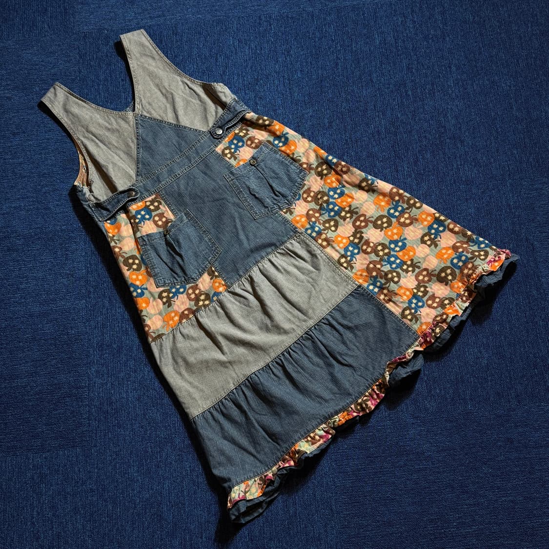 빈티지 데님 자수패치 원피스 상품이미지4