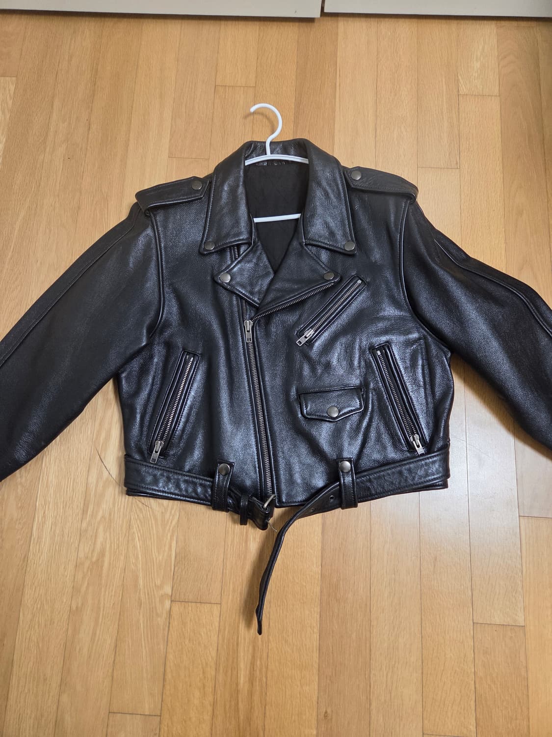 통가죽 더블 라이더 자켓 상품이미지3