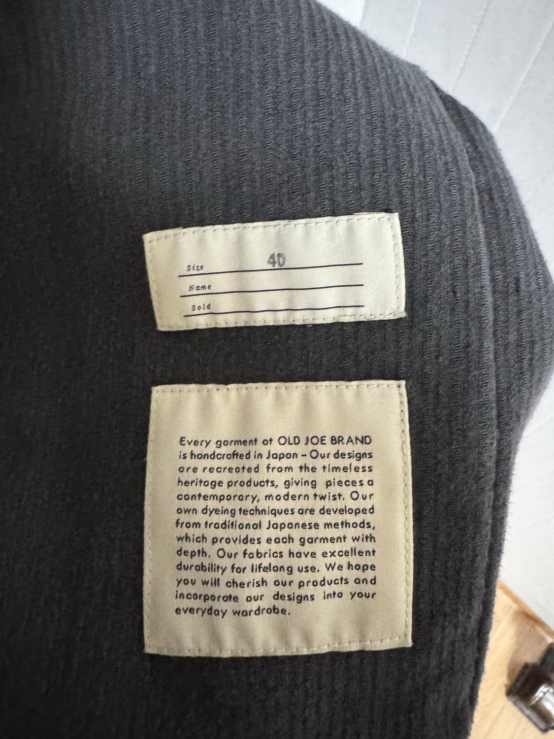 올드조 코듀로이 아미 랩 코트 Old Joe  상품이미지6