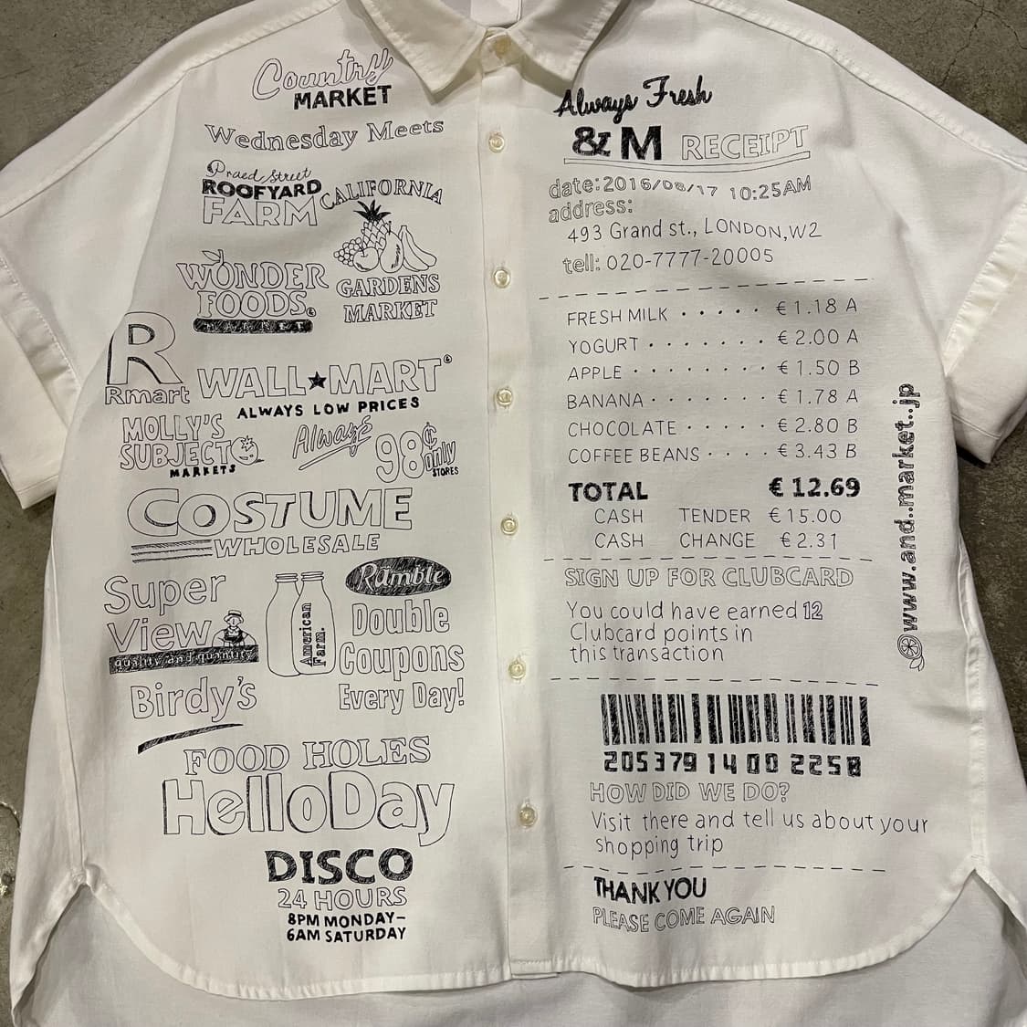 rivet&surge 화이트나염 1/2셔츠  상품이미지3