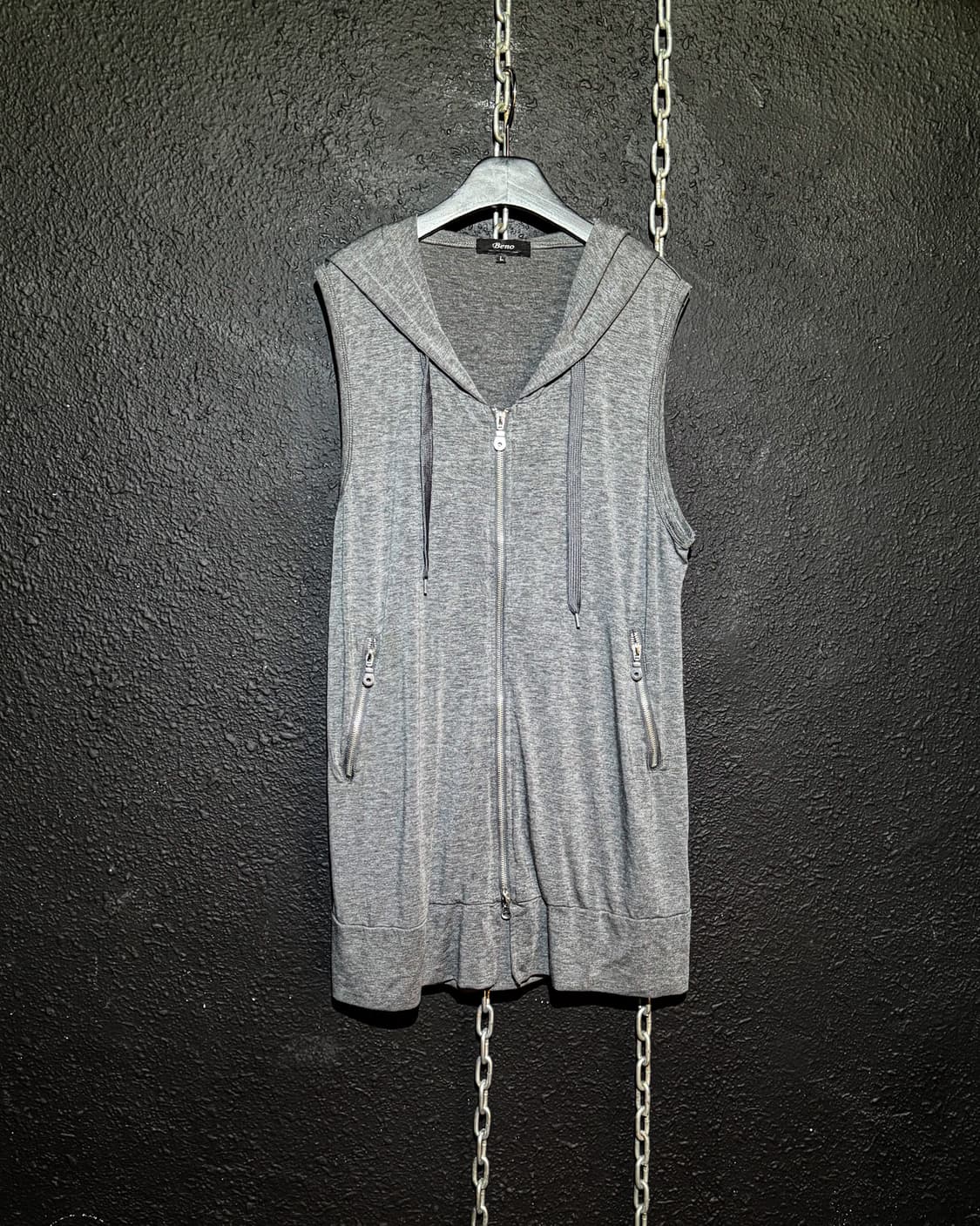 Sleeveless Hood Zip-up Vest   상품이미지2