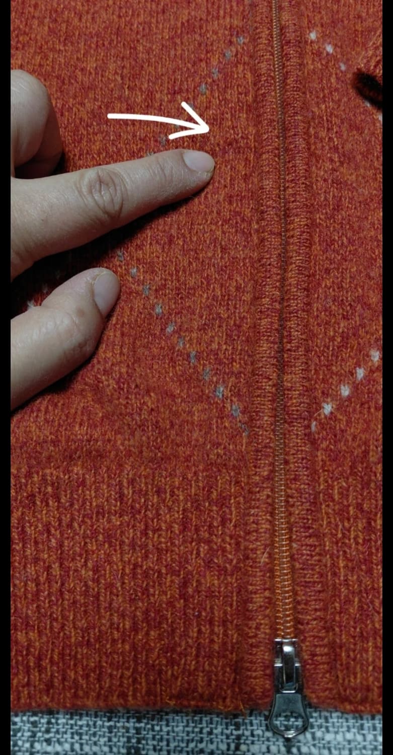 Wilkes Bashford 남성 아가일 니트 집업 M 상품이미지10