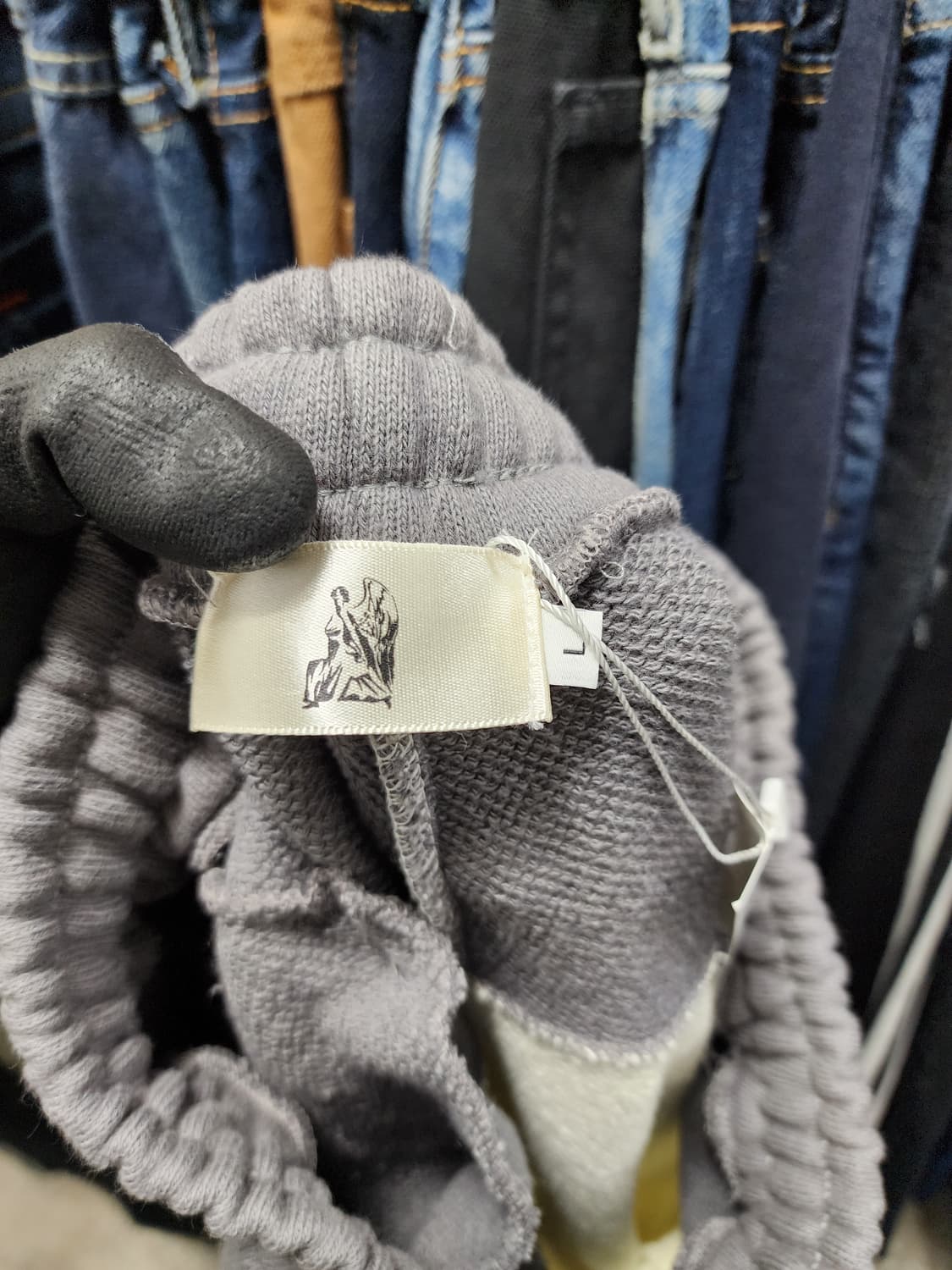 (새상품) From nuttin to 배색 와이드 스웻팬츠 상품이미지4