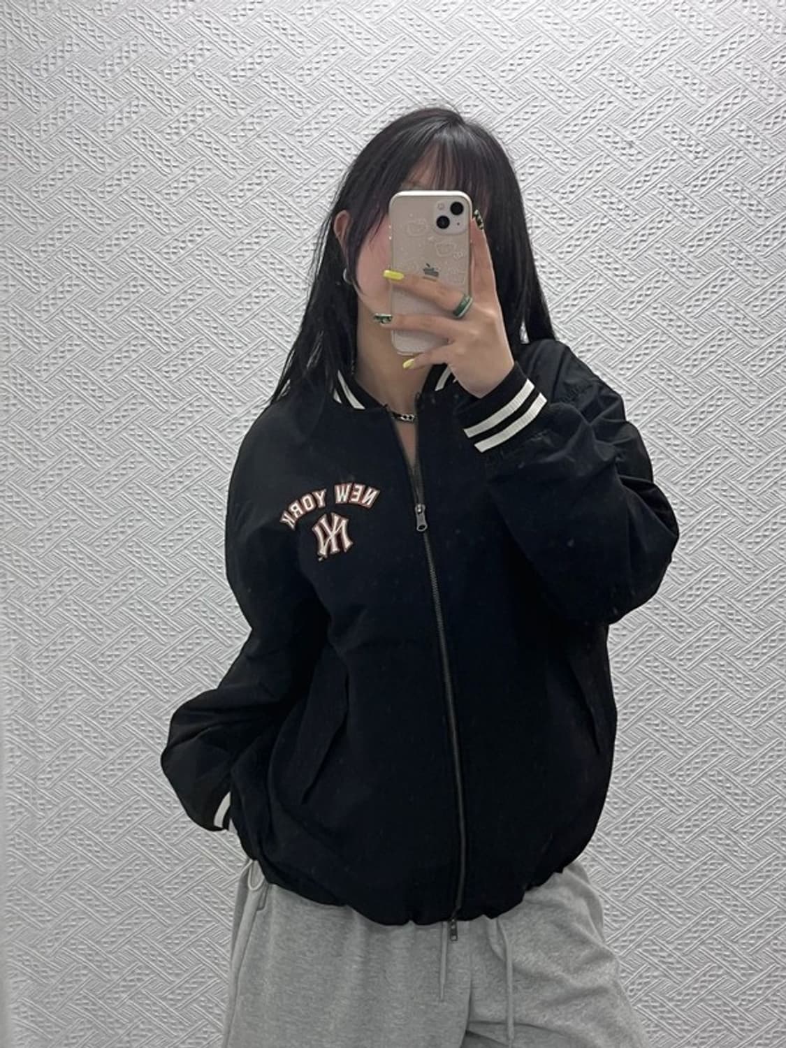 MLB 뉴욕양키스 올드스쿨 빈티지 프린팅 바시티 자켓 S C07418 상품이미지1