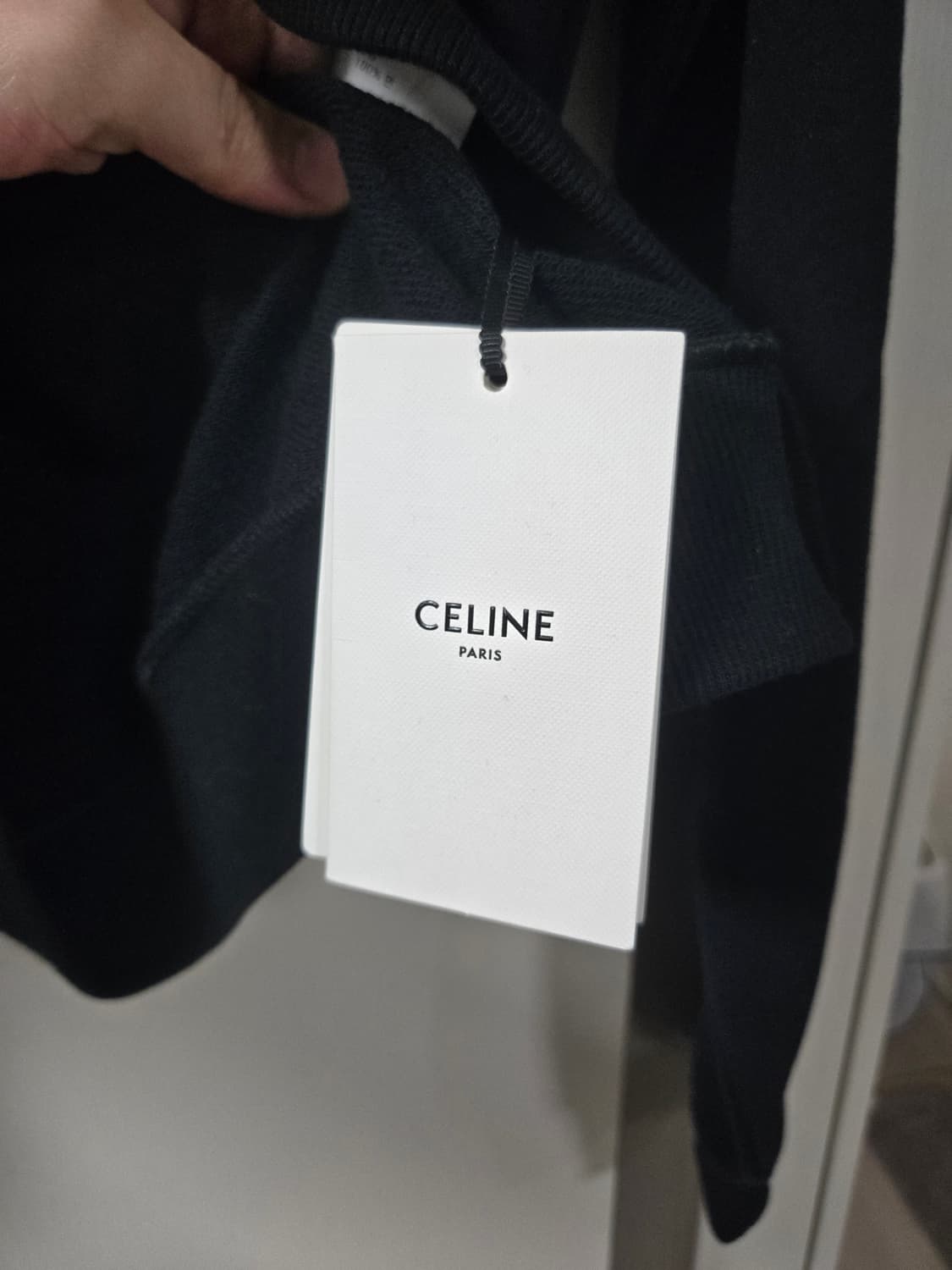 셀린느 루즈 후디 코튼 플리스 후드 블랙 S 상품이미지4