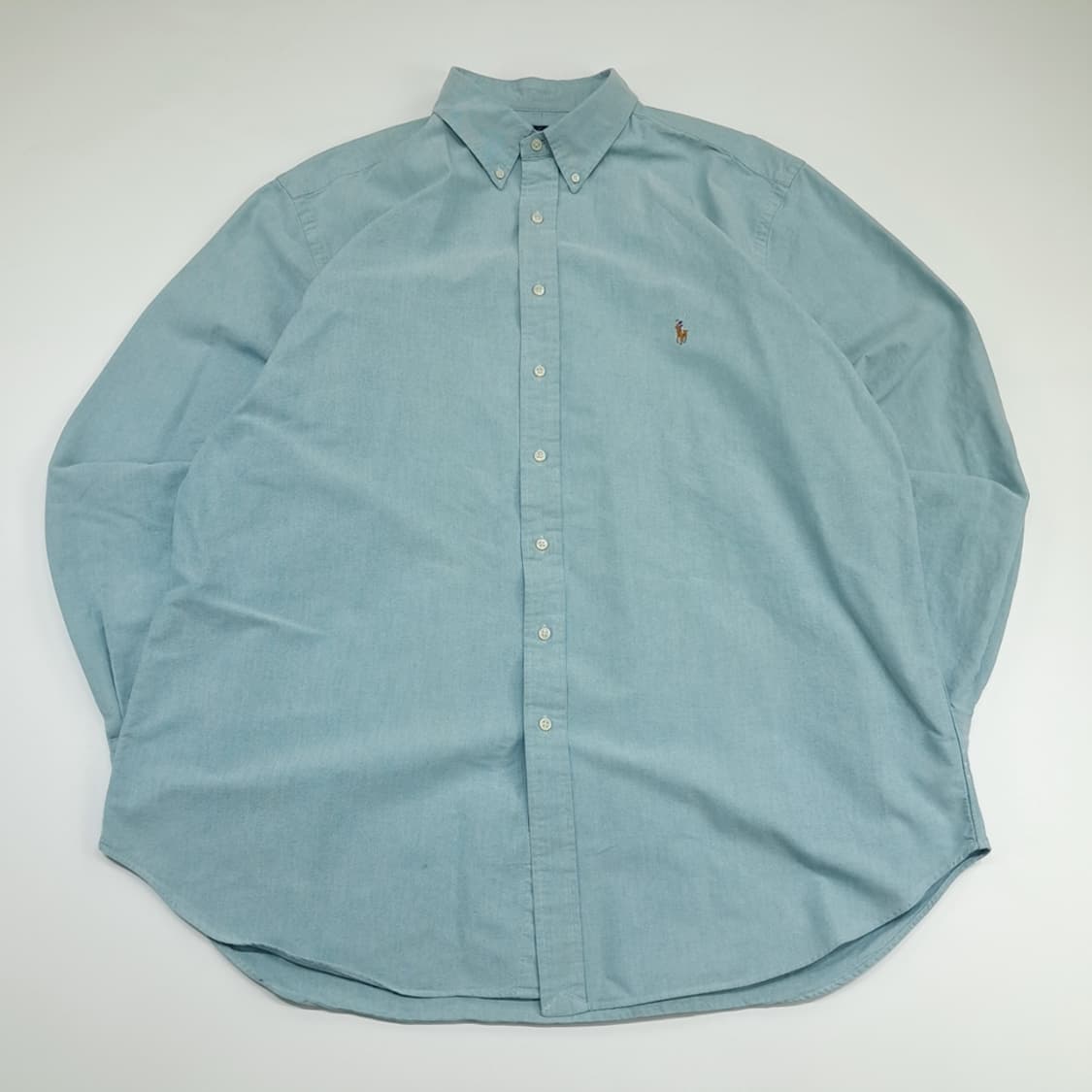 Cq073 2XL Tall 폴로 랄프로렌 그린블루 긴팔 셔츠 남방 상품이미지1