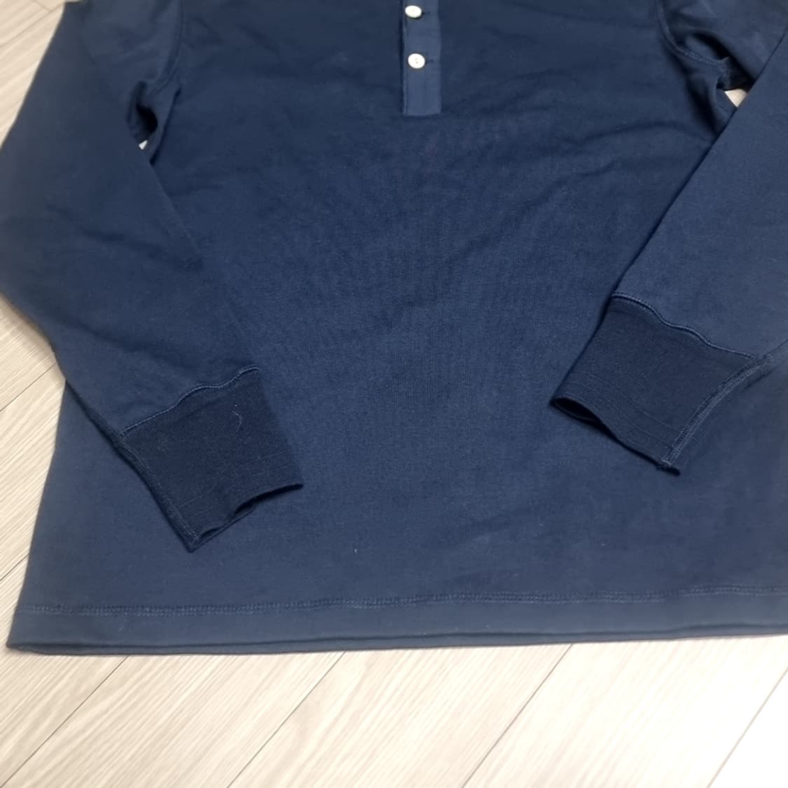 브론슨 남성용 헨리넥 긴팔 티셔츠 네이비(95-100) 상품이미지3