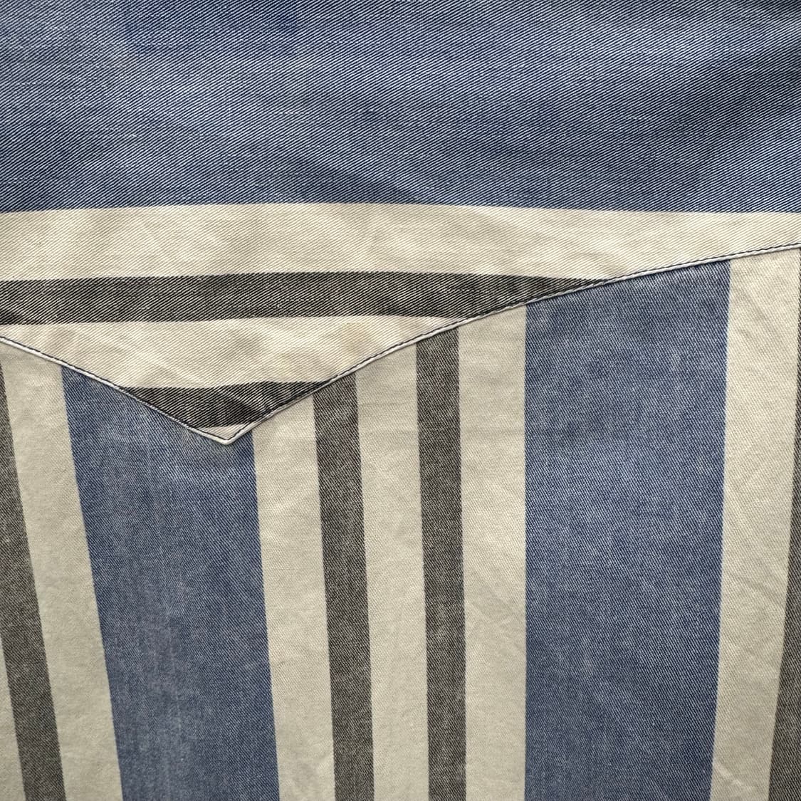 00s 랭글러 스트라이프 웨스턴 셔츠 전면 투포켓 포인트 블루 화이트 상품이미지7