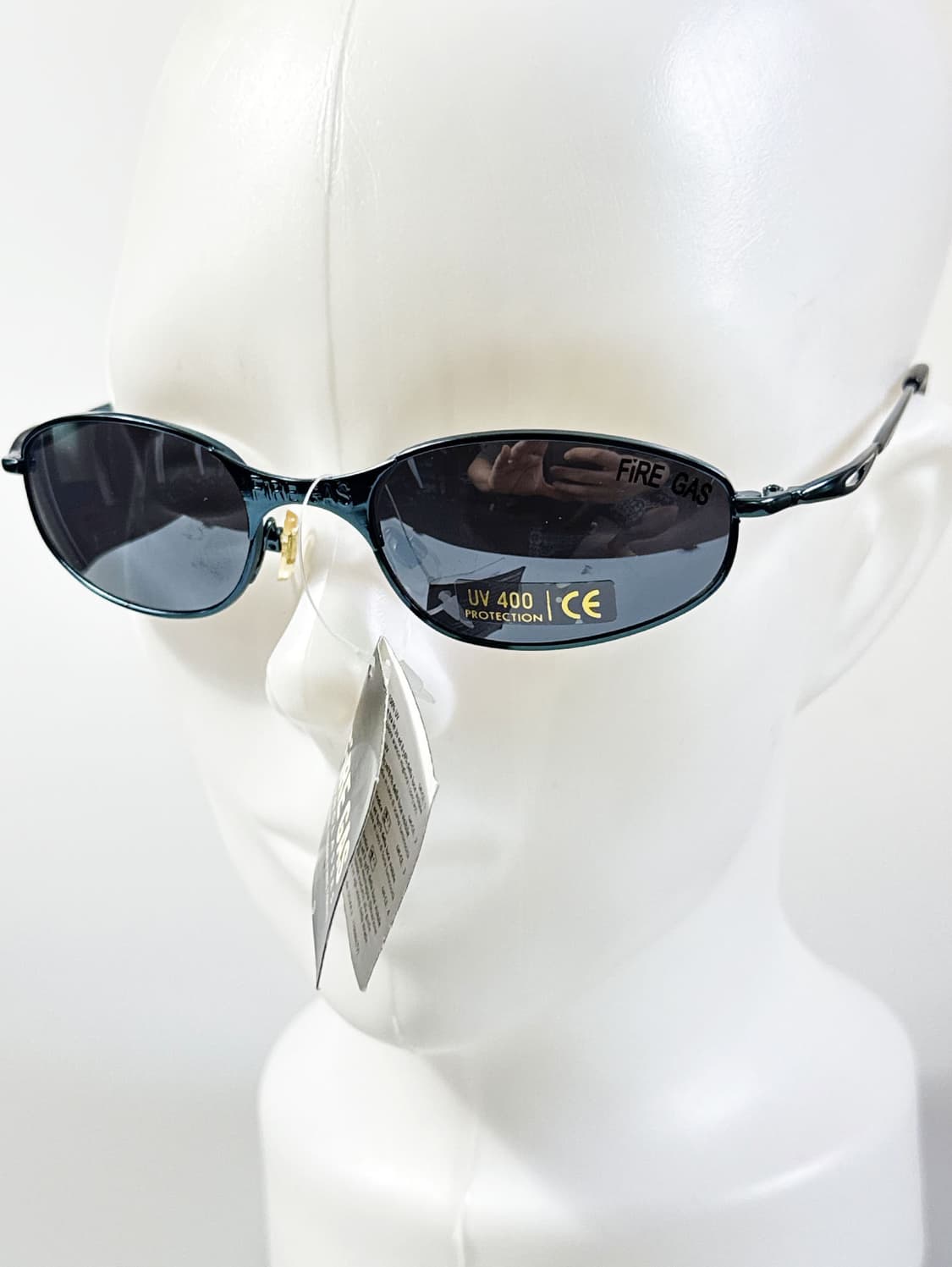 90s FIRE GAS 메탈 슬림 오벌 빈티지 선글라스 상품이미지8