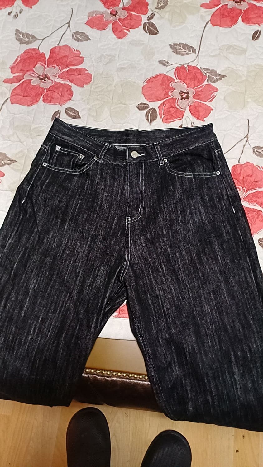 데이 와이드블랙팬츠 31인치 기장110 상품이미지2