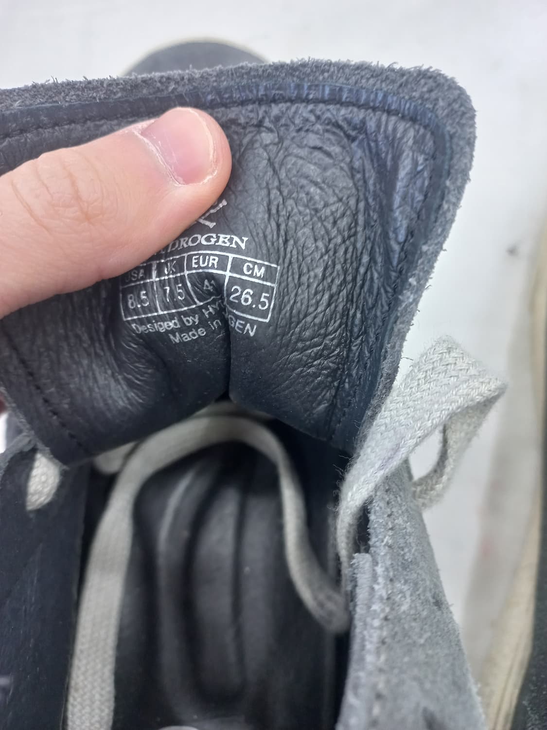 하이드로겐 스컬 로고 스웨이드 하이탑 스니커즈 265mm 상품이미지3