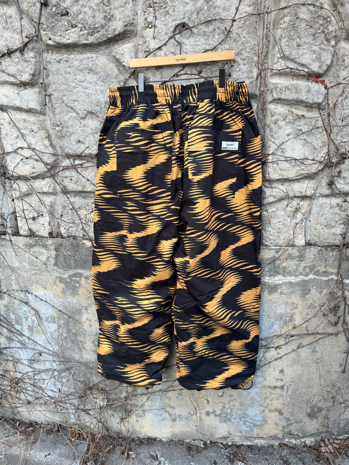 비에스래빗 레오파드 패턴 벨벳 스노우보드복 팬츠 L 상품이미지2