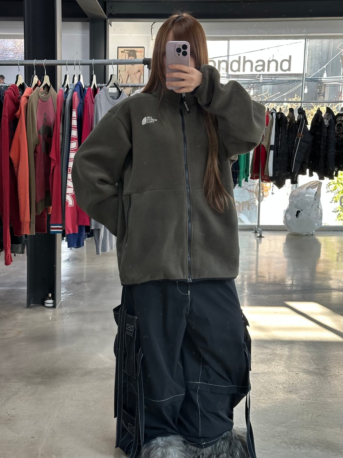 노스페이스 플리스 집업자켓 카키 상품이미지3