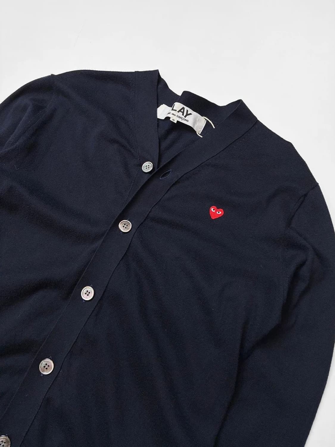 꼼데가르송 미니 로고 와펜 니트코튼 가디건 PN5619 상품이미지3