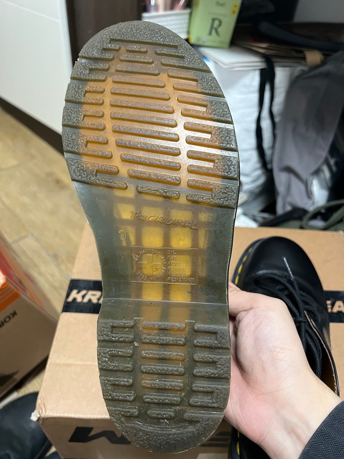 택포15) 닥터마틴 1461 스무스 블랙 3홀 UK5 240~245 상품이미지5