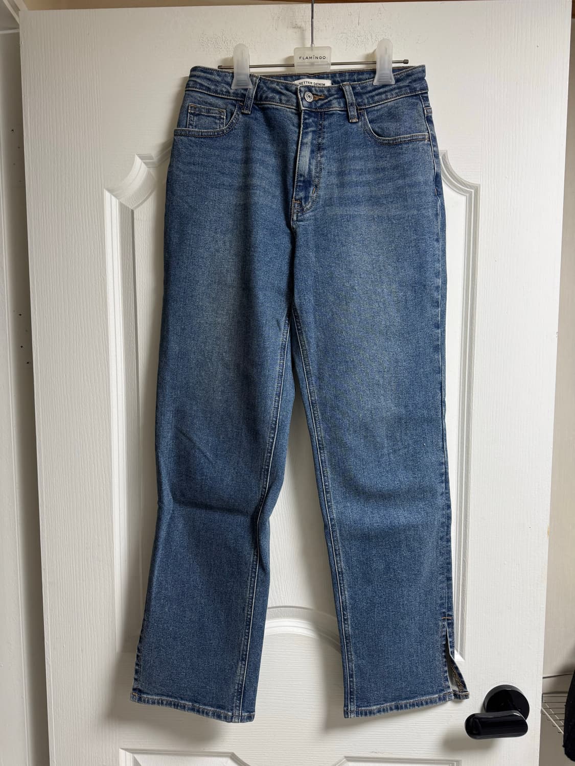 탑텐 여성 슬릿(옆트임) 일자 데님  중청 27사이즈 상품이미지1