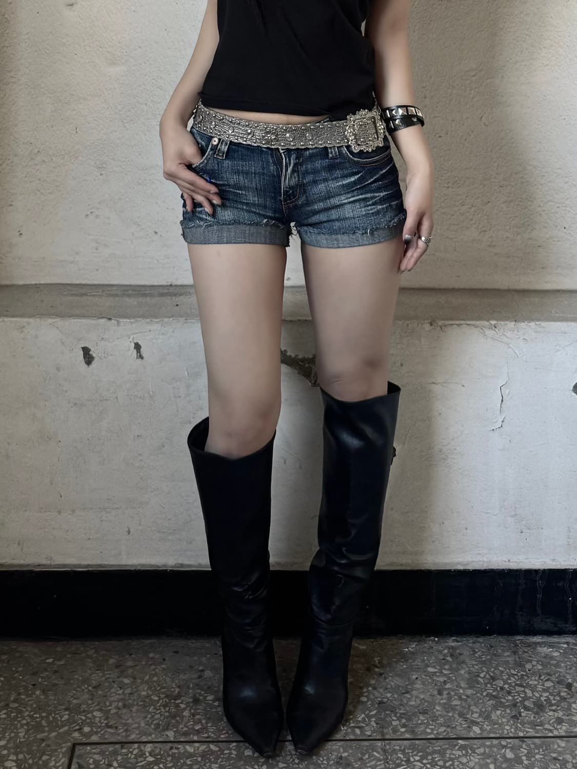 Denim micro shorts 상품이미지1