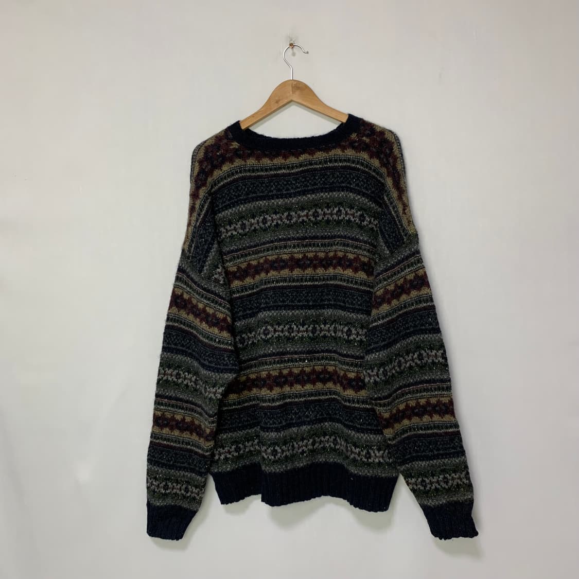 울리치 빈티지 패턴 긴팔 오버핏 니트 스웨터 남성 2XL 상품이미지3