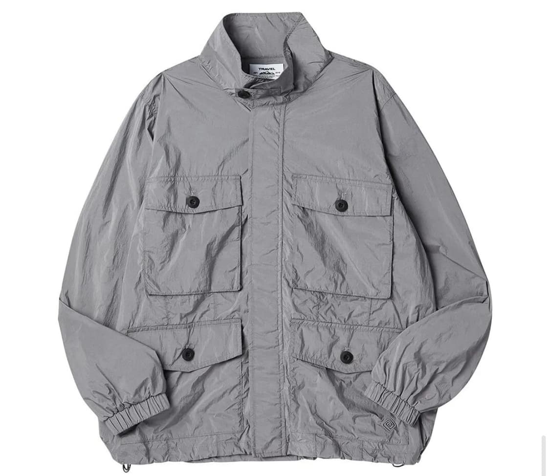 트래블 포켓 집업 그레이 상품이미지2