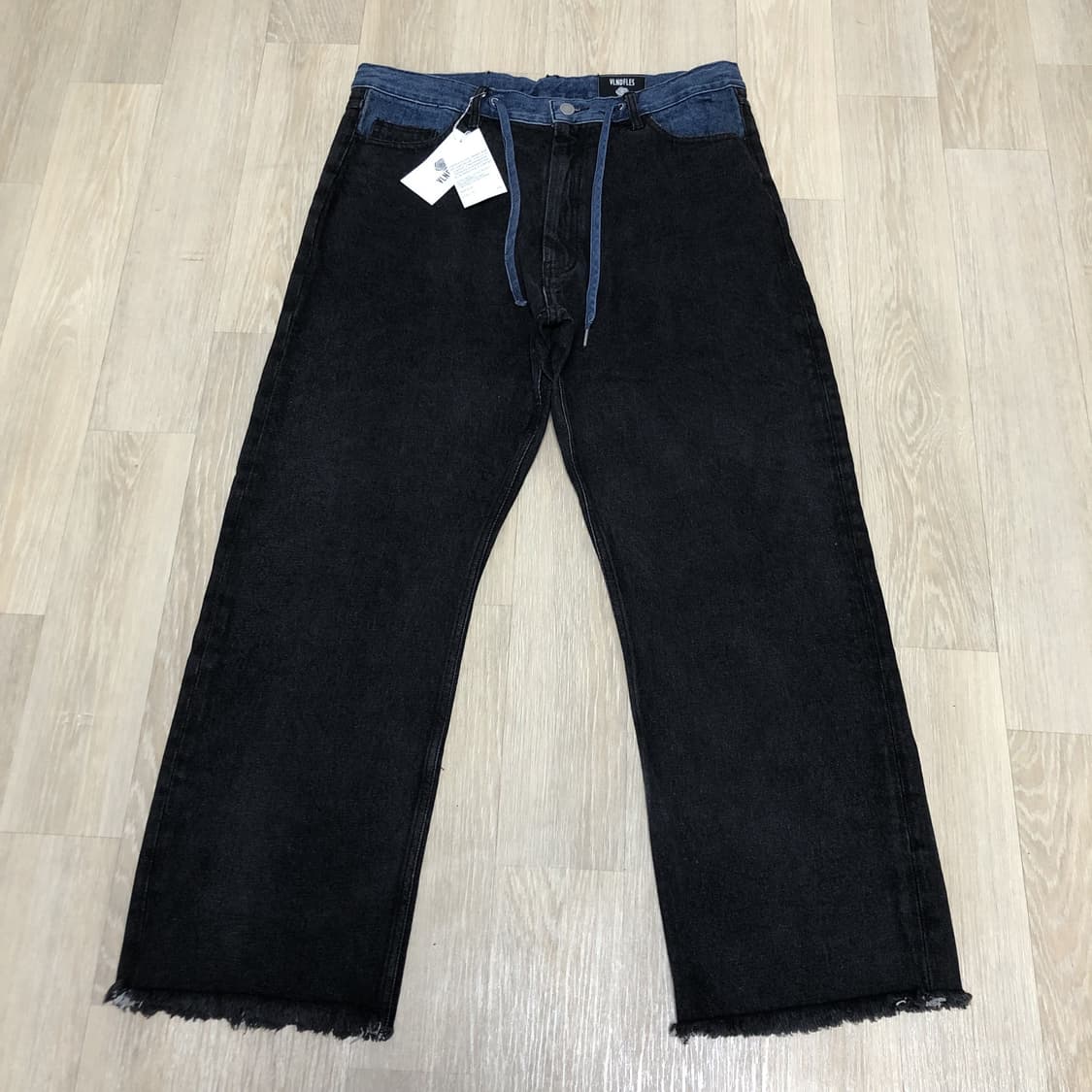 (2) 새상품 블라인드 파일즈 X 샌드 파이퍼 드로우 스트링 블랙 데님 상품이미지1