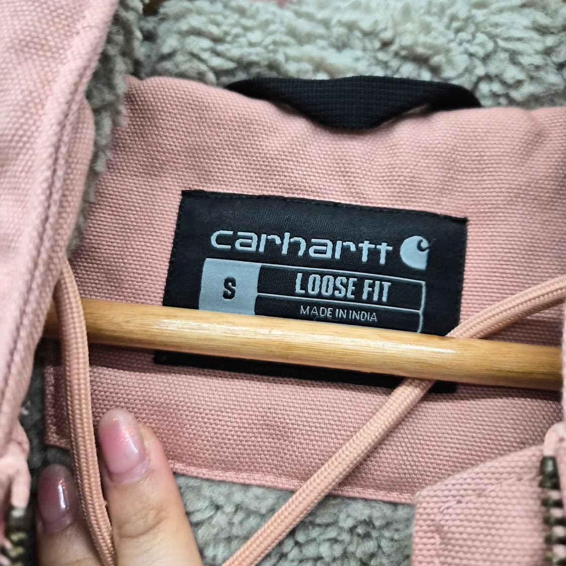 칼하트 셰르파 안감 시에르 핑크 자켓 남녀공용 S 상품이미지4