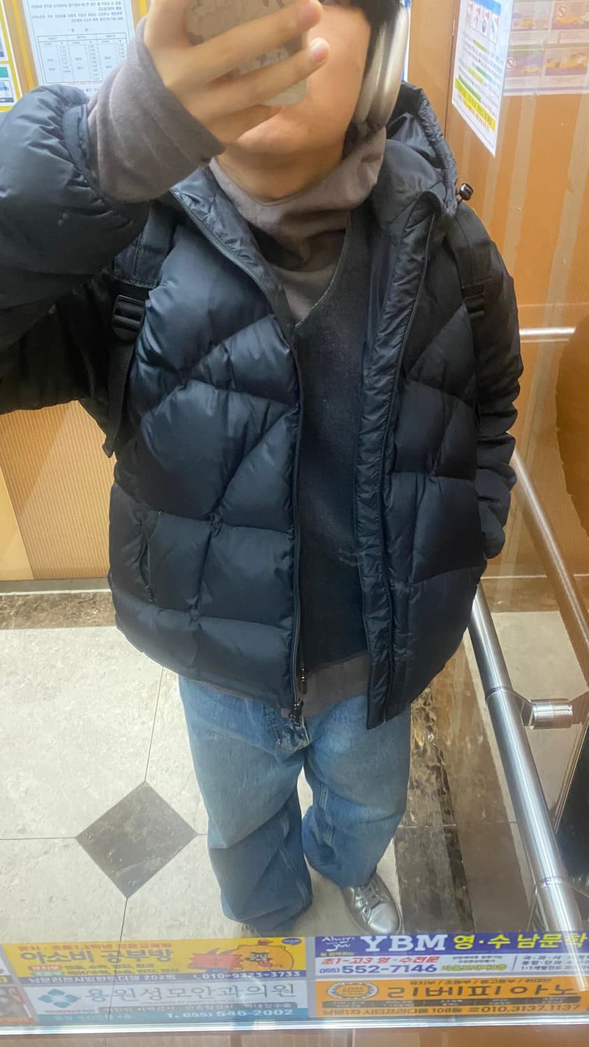 23fw)해칭룸 웹 구스다운 푸퍼 자켓 블랙 2 / 해칭룸 패딩 상품이미지3