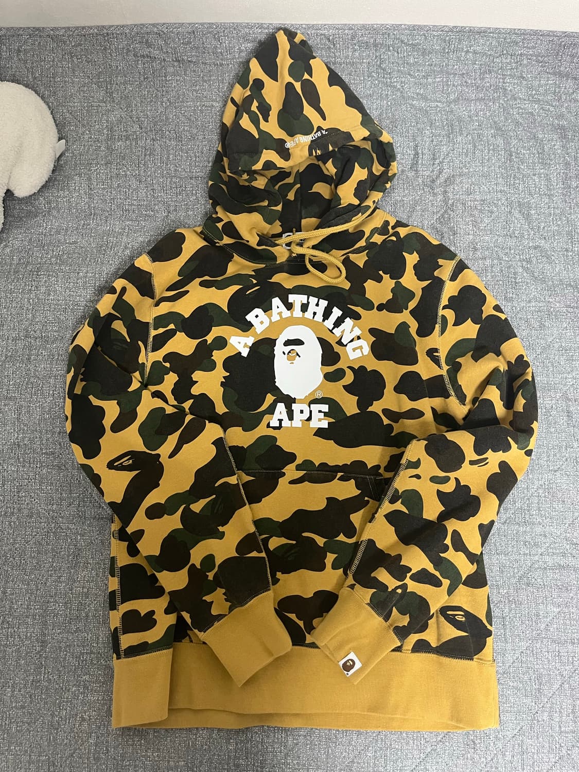 베이프 퍼스트 카모 컬리지 후드 카키 상품이미지2