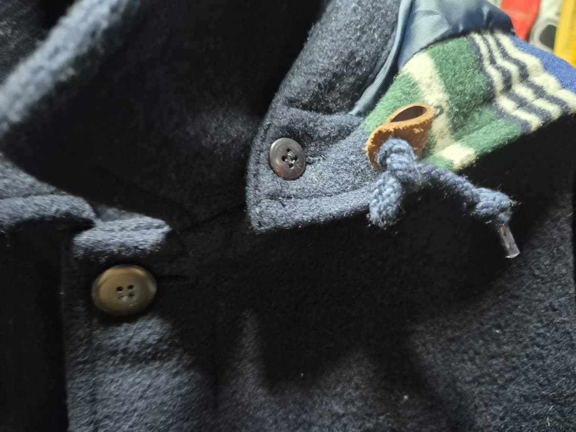 (희귀)90's Bean Pole 아즈텍 스트라이프 블랭킷 울 코트 L 상품이미지5