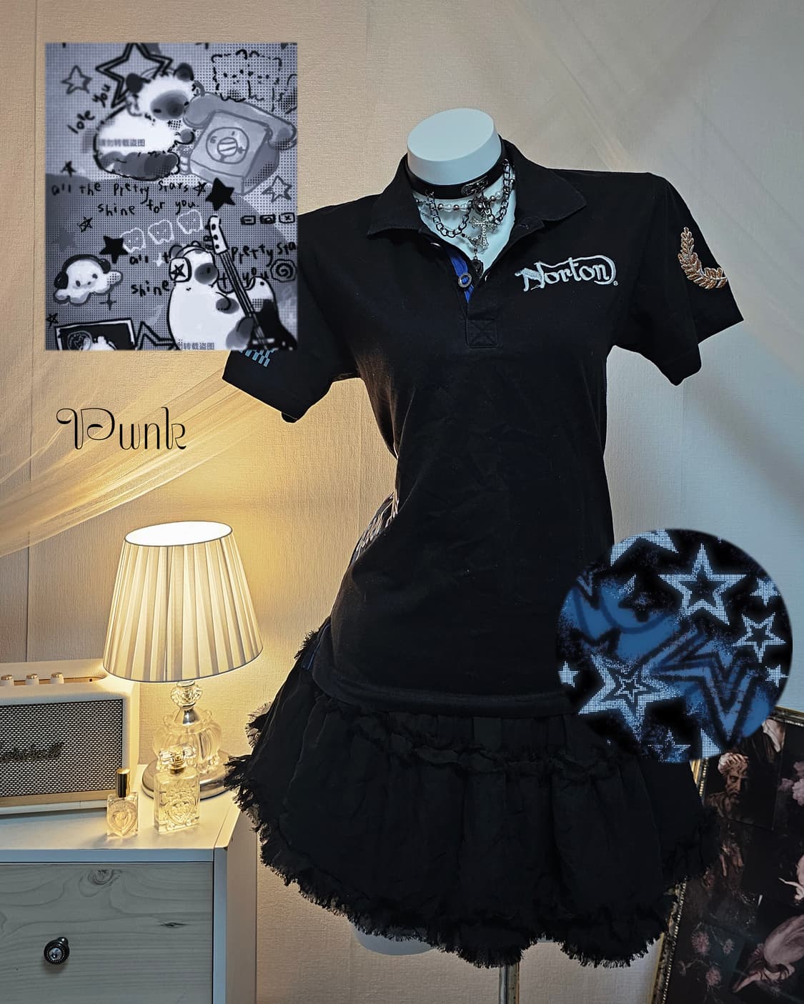 Punk lettering top 상품이미지1