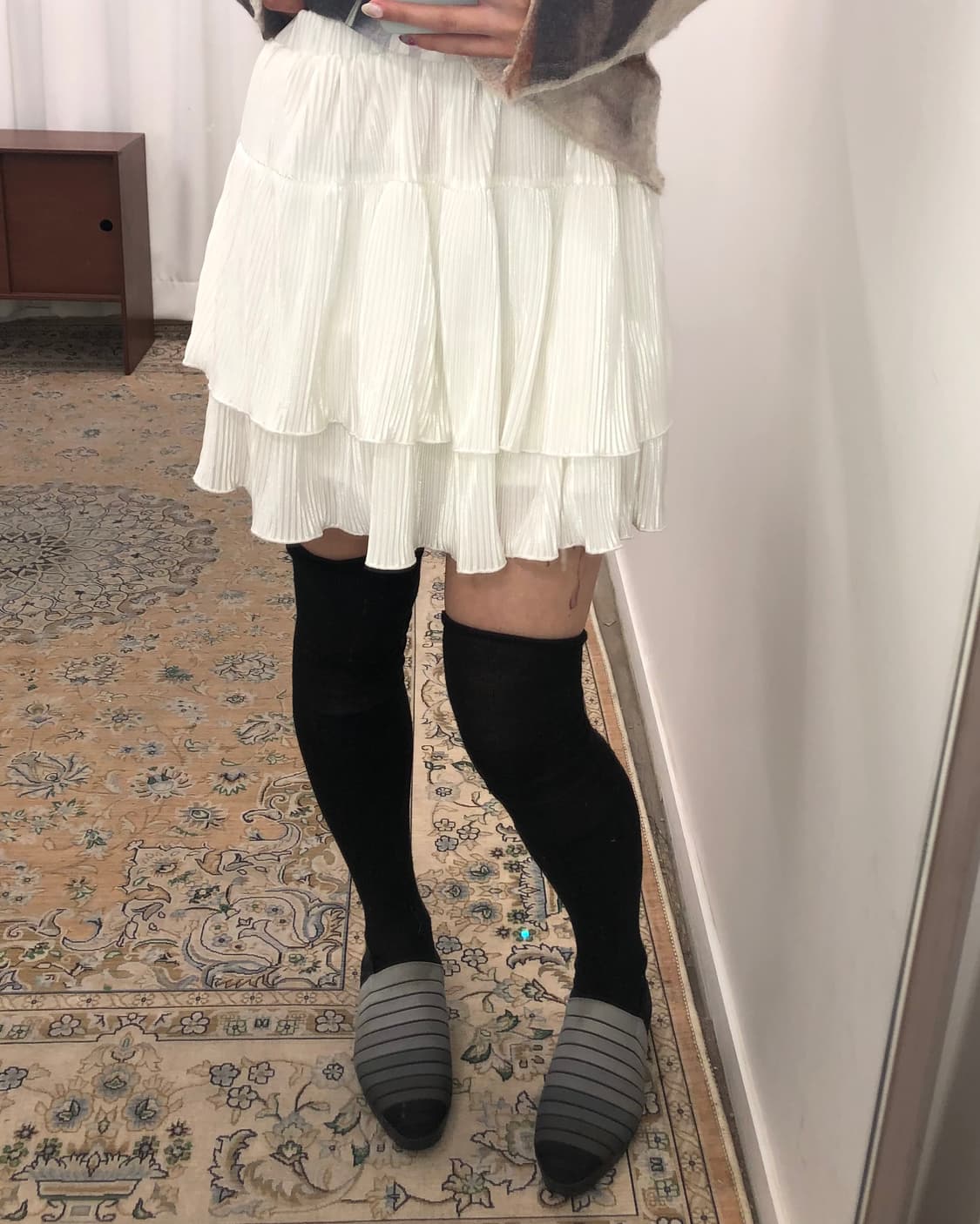 화이트 밴딩 캉캉 스커트 상품이미지1