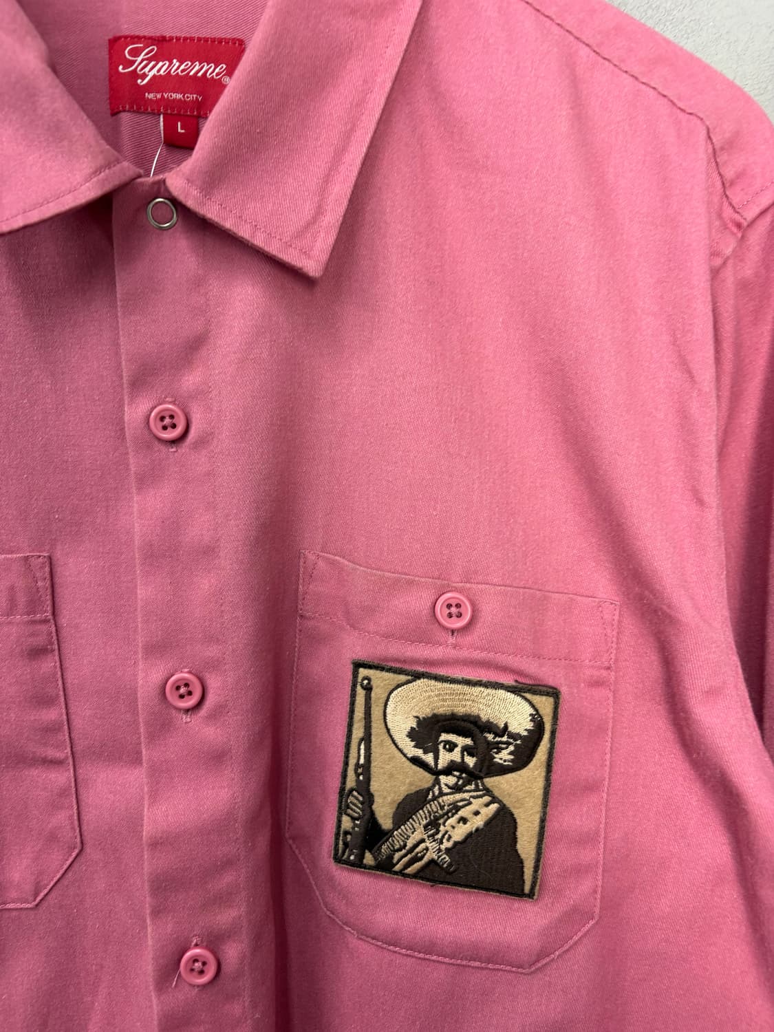 슈프림 17F 자파타 로즈핑크 워크셔츠 A3264 상품이미지3