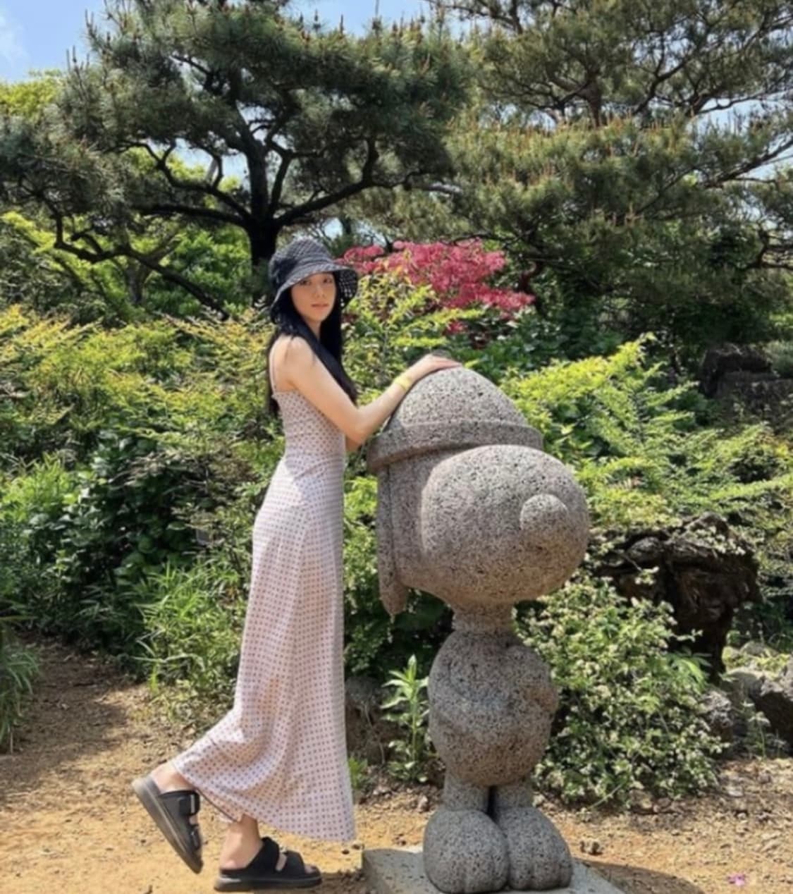 블핑지수착용) 루루서울 하운드투스 체크 뷔스티에 롱 원피스 상품이미지2