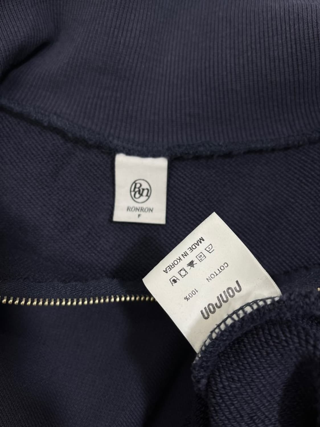 론론 크롭 반집업 맨투맨/#2849 상품이미지5