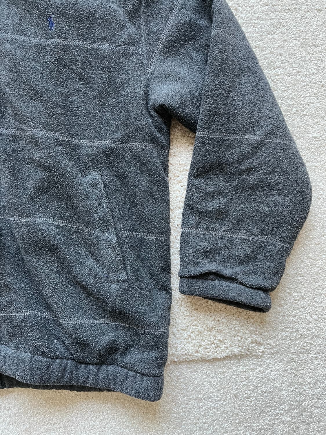 폴로 감성 플리스 퀼팅 후드 집업 (103-105) 상품이미지4