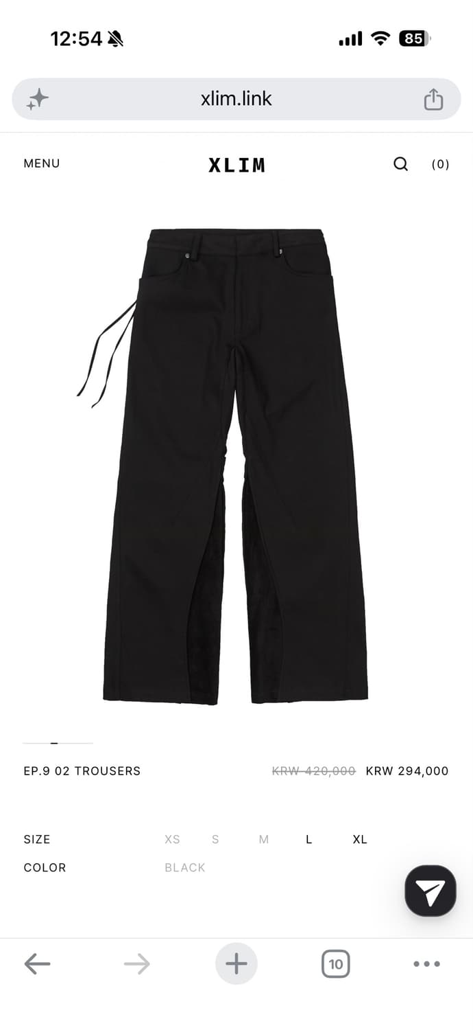 Xlim EP.9 02 TROUSERS M사이즈 상품이미지1
